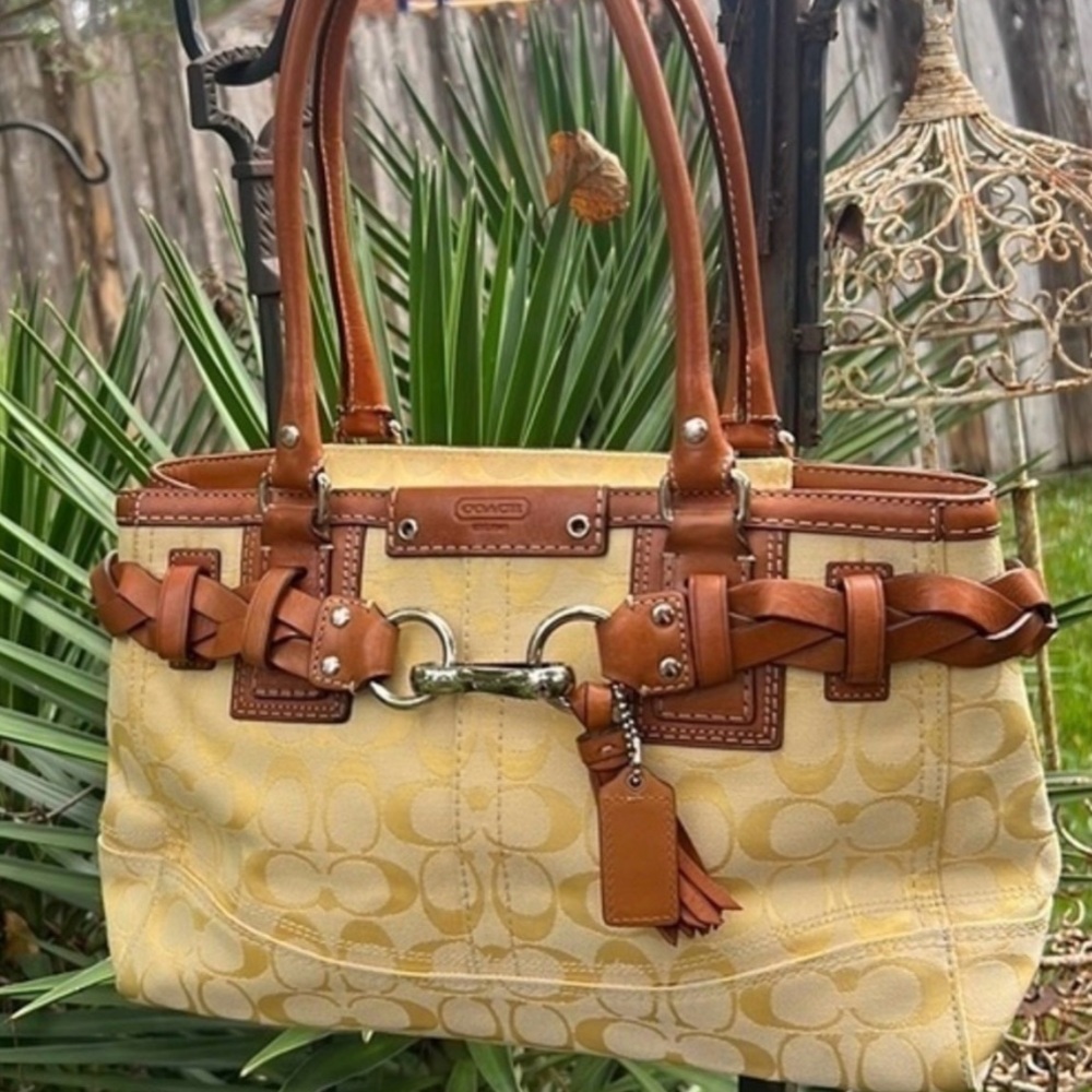 Coach Vintage Hampton Signature Carryall Satchel